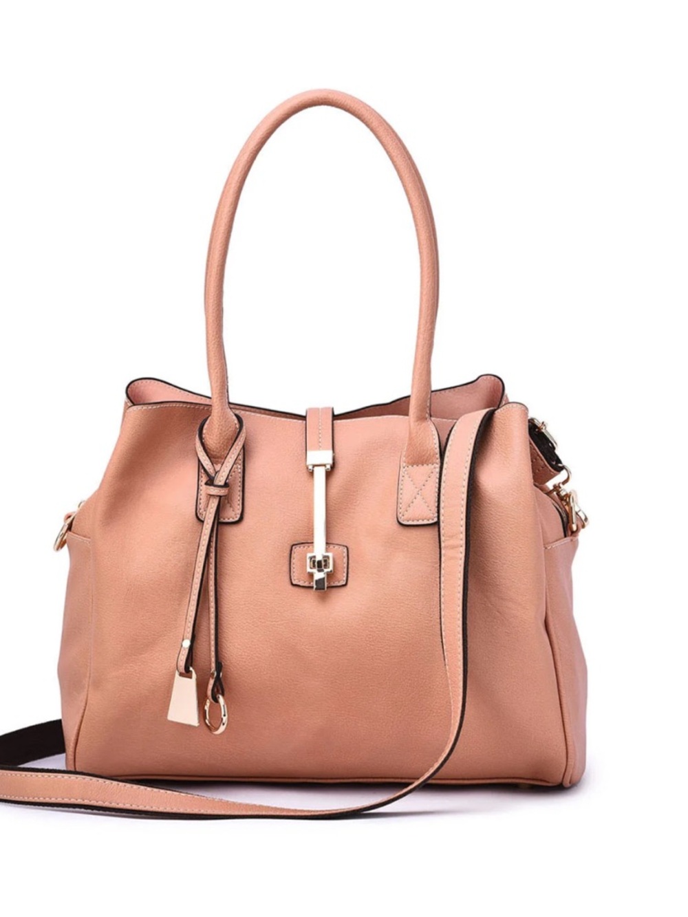 Mellow World Jasmine Convertible Satchel Pink Vegan Leather
